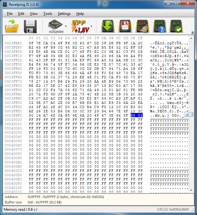 Read 25Q20BWVIG rom by selecting 512 KB W25Q40EW rom.jpg